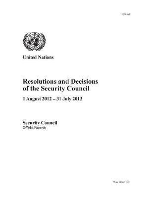 Cover for United Nations · Resolutions and decisions of the Security Council 2012-2013 (Paperback Book) (2014)