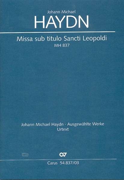 Cover for M. Haydn · Missa.Leopoldi.,KA.CV54.837/03 (Book)