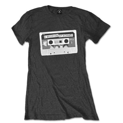 5 Seconds of Summer Ladies T-Shirt: Tape (Skinny Fit) - 5 Seconds of Summer - Marchandise - Unlicensed - 5055295386341 - 