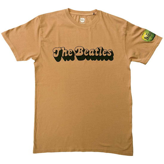 Cover for The Beatles · The Beatles Unisex T-Shirt: '70s Logo (Sleeve Print) (T-shirt) [size S] (2024)