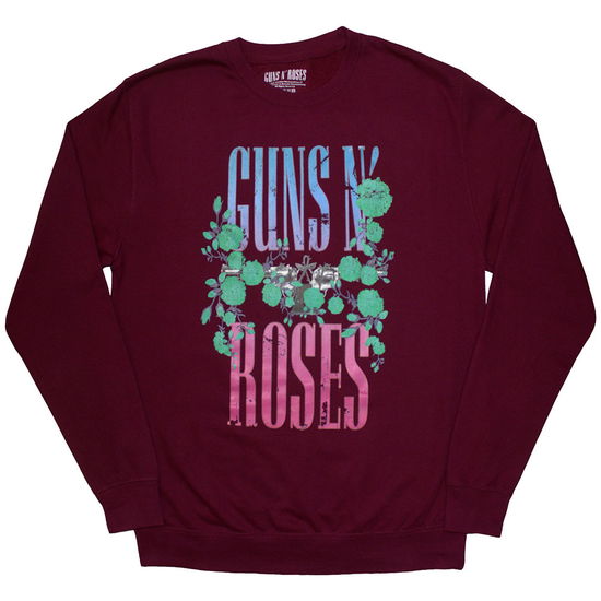 Cover for Guns N Roses · Guns N' Roses Unisex Sweatshirt: Guns &amp; Vine (Maroon Red) (CLOTHES) [size M] (2024)