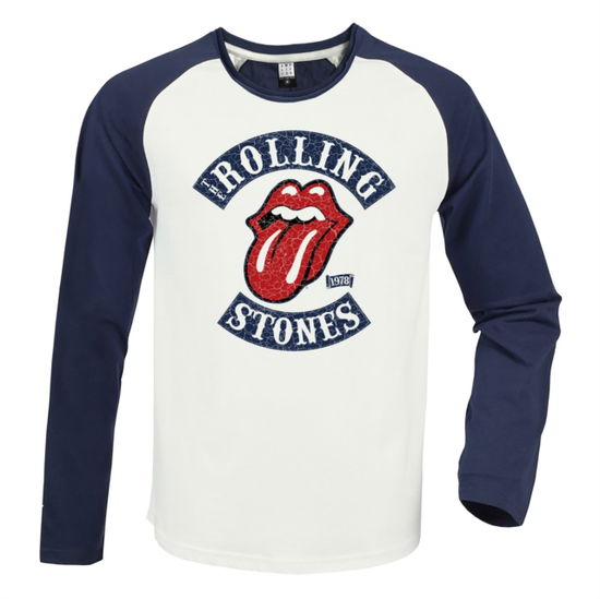 Rolling Stones 1978 Tour Vintage White / Navy X Large Baseball Jersey - The Rolling Stones - Produtos - AMPLIFIED - 5056770006341 - 21 de outubro de 2024