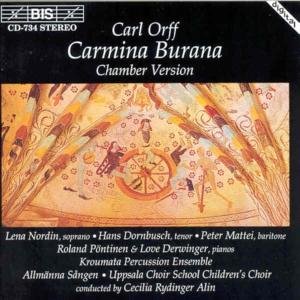 Cover for Orff / Alin / Uppsala Choir School · Carmina Burana (CD) [Chamber edition] (1995)