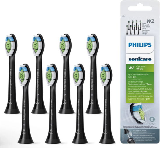 Cover for Philips · Sonicare W2 Optimal White - Toothbrush Replacement Heads - Black ( 8 Pcs ) (N/A)