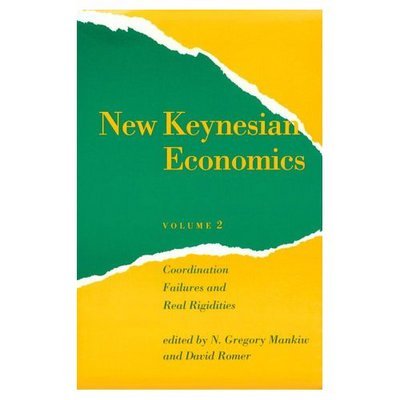 Cover for N Gregory Mankiw · New Keynesian Economics: Coordination Failures and Real Rigidities - Readings in Economics (Pocketbok) (1991)