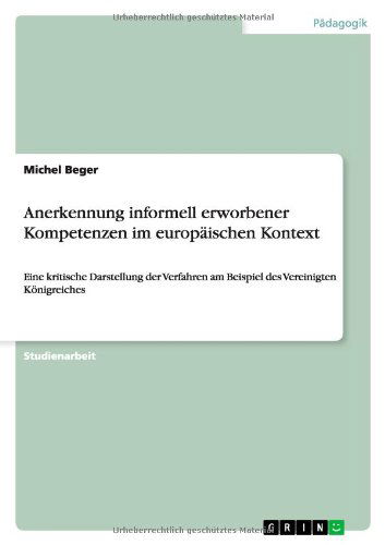 Cover for Beger · Anerkennung informell erworbener (Book) [German edition] (2010)