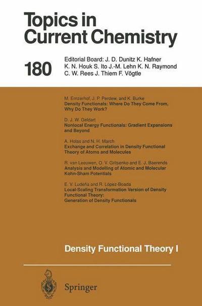 Cover for R F Nalewajski · Density Functional Theory I: Functionals and Effective Potentials - Topics in Current Chemistry (Pocketbok) [Softcover reprint of the original 1st ed. 1996 edition] (2013)