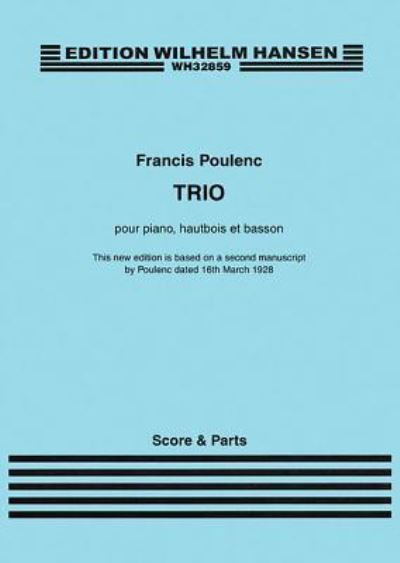 Cover for Francis Poulenc · Trio For Piano, Oboe And Bassoon (Partituren) (2016)