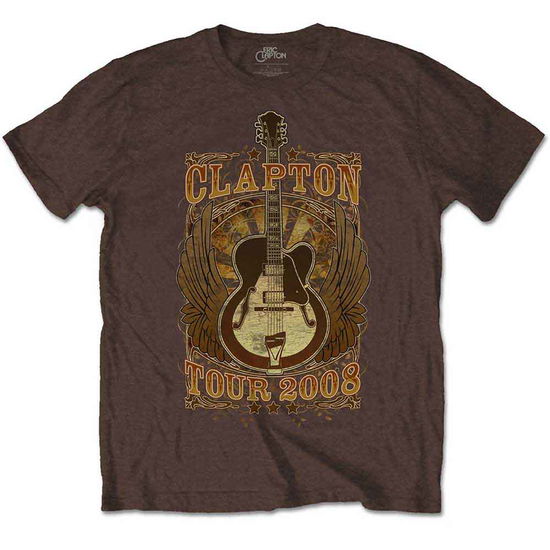 Cover for Eric Clapton · Eric Clapton Unisex T-Shirt: Tour 2008 (Brown) (T-shirt)