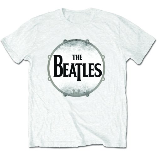 The Beatles Unisex T-Shirt: Drumskin - The Beatles - Produtos - Apple Corps - Apparel - 5055295318342 - 