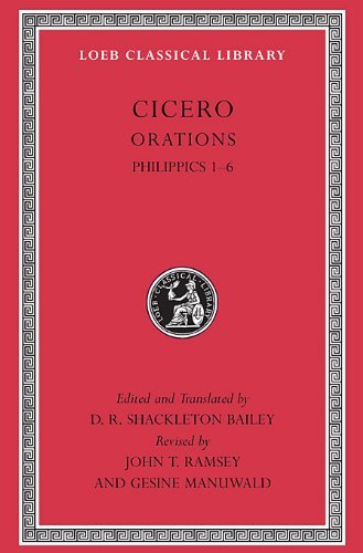 Cover for Cicero · Philippics 1–6 - Loeb Classical Library (Innbunden bok) (2010)