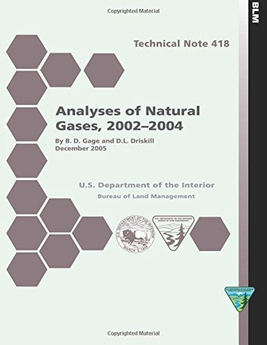Analyses of Natural Gases, 2002-2004 Technical Note 418 - Gage - Boeken - CreateSpace Independent Publishing Platf - 9781505299342 - 3 januari 2015