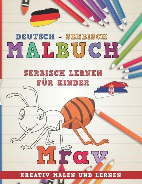 Cover for Nerdmedia · Malbuch Deutsch - Serbisch I Serbisch Lernen F (Pocketbok) (2018)