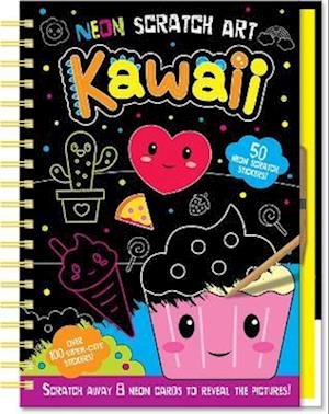 Cover for Connie Isaacs · Neon Scratch Art Kawaii - Neon Scratch Art (Hardcover Book) (2023)
