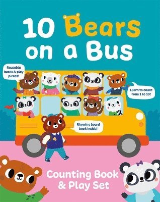 Cover for Robyn Gale · 10 Bears on a Bus - Counting Book &amp; Play Set (Board book) (2024)