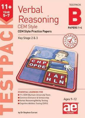 Dr Stephen C Curran · 11+ Verbal Reasoning Year 5-7 CEM Style Testpack B Papers 1-4: CEM Style Practice Papers (Book) (2019)