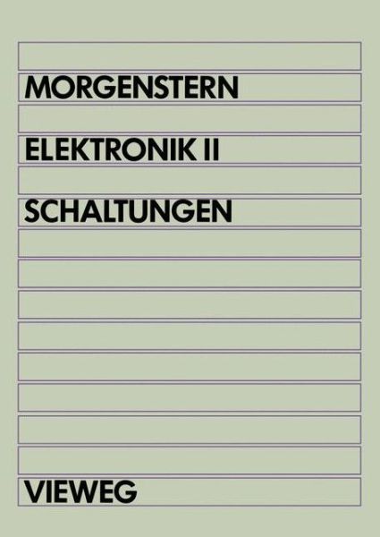 Cover for Bodo Morgenstern · Elektronik (Paperback Book) [6, verb. Aufl. 1989 edition] (1989)