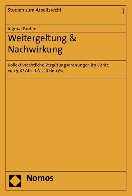 Cover for Krohm · Weitergeltung &amp; Nachwirkung (Bog)