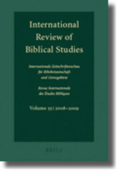 Cover for Lang · International Review of Biblical Studies Volume 55 (2008-2009) (Pocketbok) (2010)