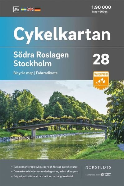 Cover for Norstedts · Cykelkartan: Södra Roslagen / Stockholm (Hardcover Book) (2020)