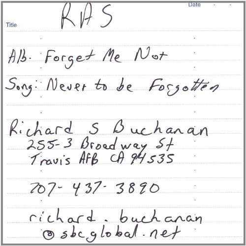 Cover for R a S · Forget Me Not (CD) (2004)