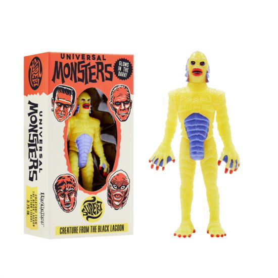 Universal Monsters Reaction Figure - Creature From The Black Lagoon (Glow-In-The-Dark Costume Colors) - Universal Monsters - Merchandise - SUPER 7 - 0840049816343 - 9. december 2021