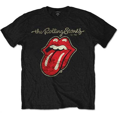 Cover for The Rolling Stones · The Rolling Stones Unisex T-Shirt: Plastered Tongue (T-shirt) [size S] [Black - Unisex edition] (2016)