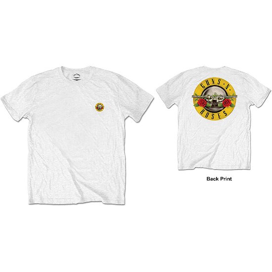 Guns N' Roses Unisex T-Shirt: Classic Logo (Back Print / Retail Pack) - Guns N Roses - Gadżety -  - 5056170679343 - 