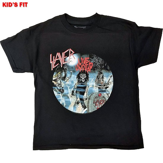 Cover for Slayer · Slayer Kids T-Shirt: Live Undead (5-6 Years) (T-shirt) [size 5-6yrs] [Black - Kids edition]