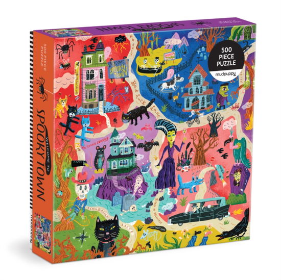 Welcome to Spooky Town 500 Piece Family Puzzle - Mudpuppy - Board game - Galison - 9780735382343 - August 15, 2024