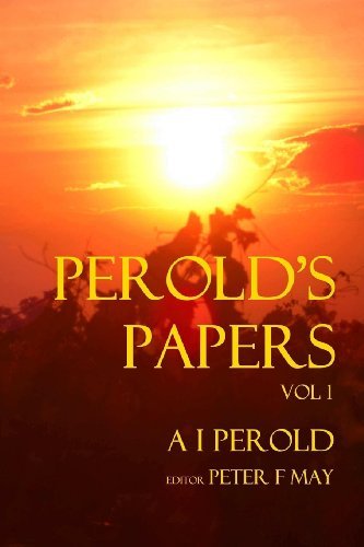 Cover for A I Perold · Perolds Papers Vol I (Pocketbok) (2012)