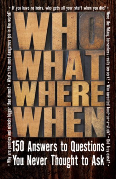 Who What Where When - Publications International Ltd. - Books - Publications International, Ltd. - 9781450893343 - August 25, 2014