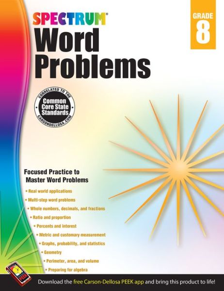 Cover for Spectrum · Spectrum Word Problems, Grade 8 (Paperback Book) (2013)