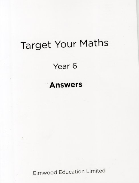 Cover for Stephen Pearce · Target Your Maths Year 6 Answer Book - Target your Maths (Taschenbuch) (2014)