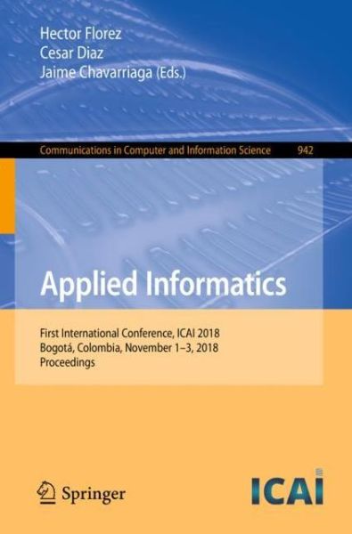 Cover for Applied Informatics (Book) [1st ed. 2018 edition] (2018)