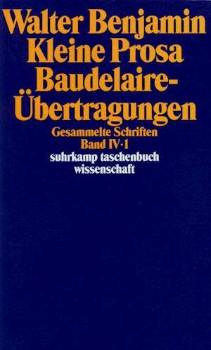 Cover for Walter Benjamin · Suhrk.TB.Wi.0934 Benjamin.Schrift.4/1-2 (Bog)