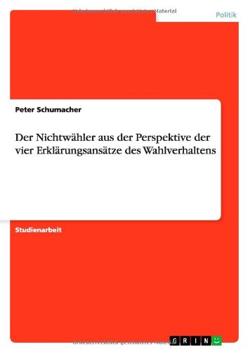 Cover for Schumacher · Der Nichtwähler aus der Pers (Taschenbuch) [German edition] (2010)