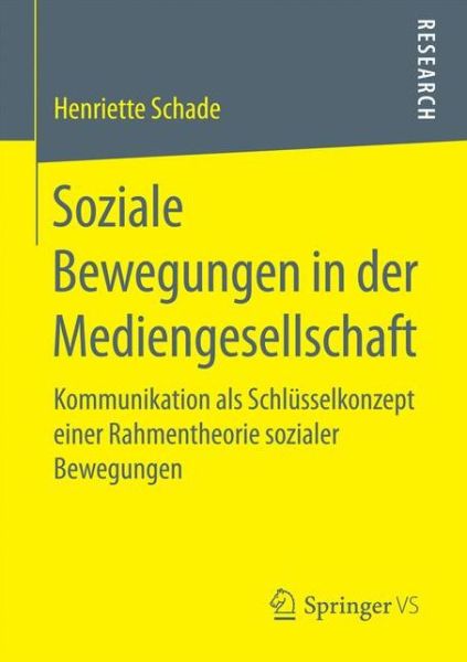 Cover for Schade · Soziale Bewegungen in der Medien (Book) (2017)