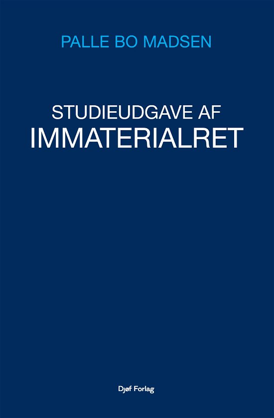 Cover for Palle Bo Madsen · Studieudgave af Immaterialret (Sewn Spine Book) [1st edition] (2023)