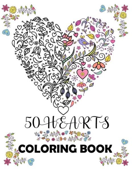 Cover for Cute Love Quality Books · 50 hearts coloring book (Pocketbok) (2021)