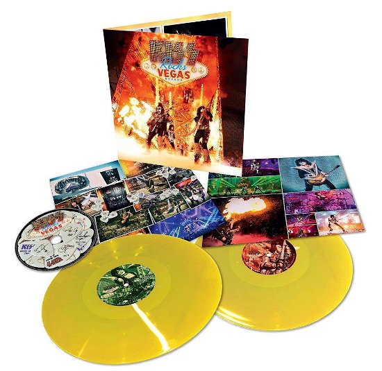 Cover for Kiss · Rocks Vegas (Colored 2lp) (LP/DVD) [Yellow Lp - 2 Lp + Dvd - Limited edition] (2020)