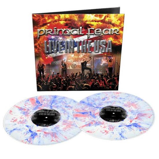Cover for Primal Fear · Live In The Usa (White / Blue / Red Marbled Vinyl) (LP) [Coloured edition] (2020)