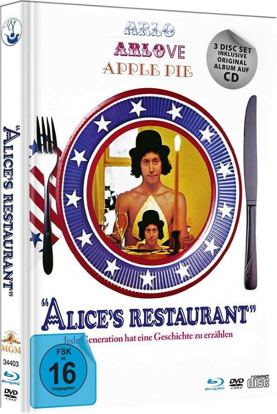 Cover for Guthrie,arlo / Broderick,james / Quinn,pat · Alices Restaurant - Limited Deluxe Mediabook (Blu-ray) (2020)
