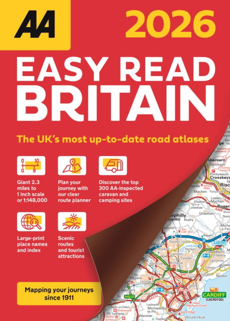 Cover for AA Easy Read Atlas Britain 2026 (Paperback Book) [25 New edition] (2025)