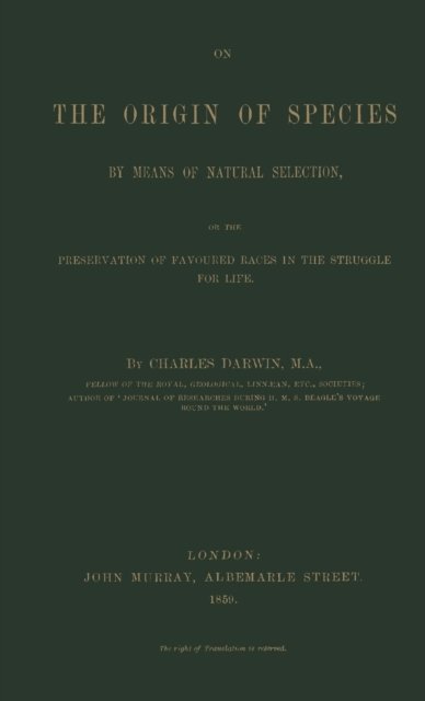 On the Origin of Species - Charles Darwin - Bøger - Lulu.com - 9781435749344 - 26. juli 2008