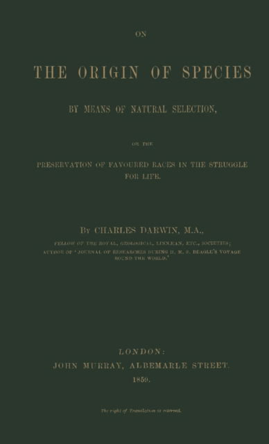 On the Origin of Species - Charles Darwin - Livres - Lulu.com - 9781435749344 - 26 juillet 2008