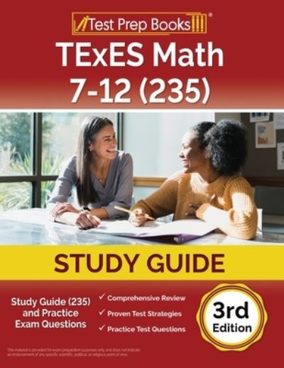 Cover for Joshua Rueda · TExES Math 7-12 Study Guide (235) and Practice Exam Questions [3rd Edition] (Paperback Book) (2023)