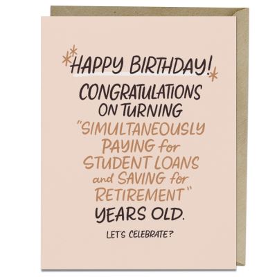 Cover for Em &amp; Friends · 6-Pack Em &amp; Friends Paying For Student Loans Years Old Birthday Cards (Flashcards) (2023)