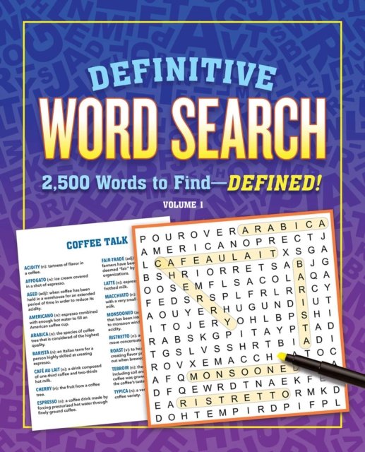 Cover for Editors Of Thunder Bay Press · Definitive Word Search Volume 1: 2,500 Words to FindaÃ¢â€šÂ¬&quot;Defined (Pocketbok) (2022)