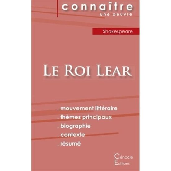Cover for Shakespeare · Fiche de lecture Le Roi Lear de Shakespeare (Analyse litteraire de reference et resume complet) (Paperback Book) (2022)